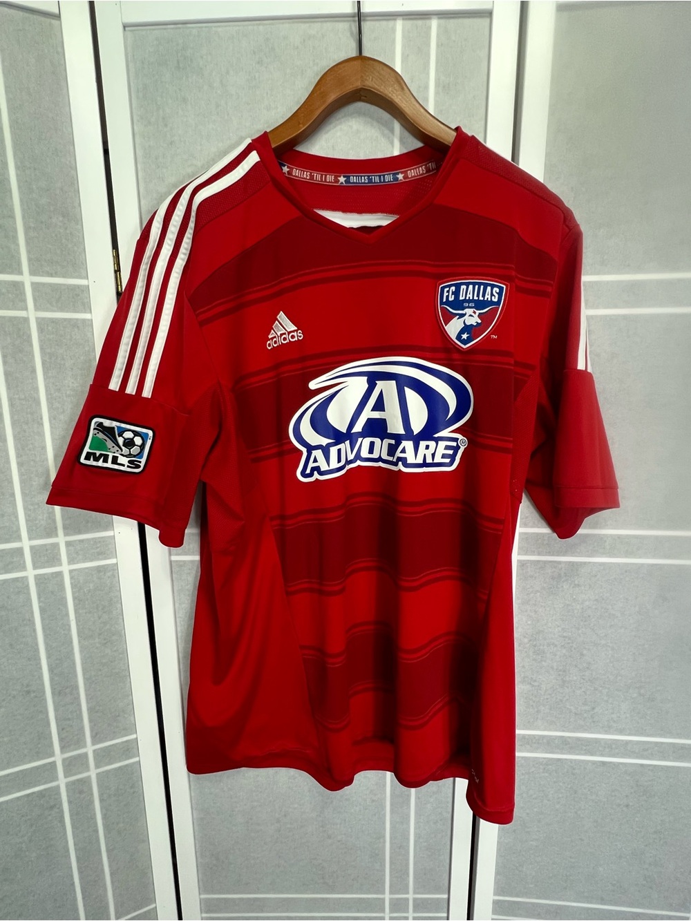 adidas Red Soccer Jersey with White Trim